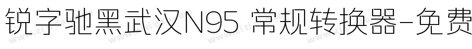 锐字驰黑武汉N95 常规转换器字体转换